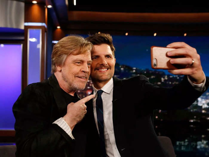 Adam Scott was verklempt when he finally got to meet Mark Hamill.