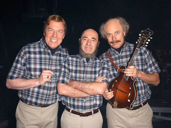 The Folksmen from "A Mighty Wind" are both hilarious and musically talented.