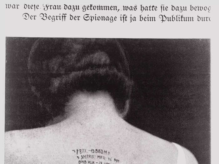 And at least one Belgian woman used invisible ink on her back to transport information during the war.