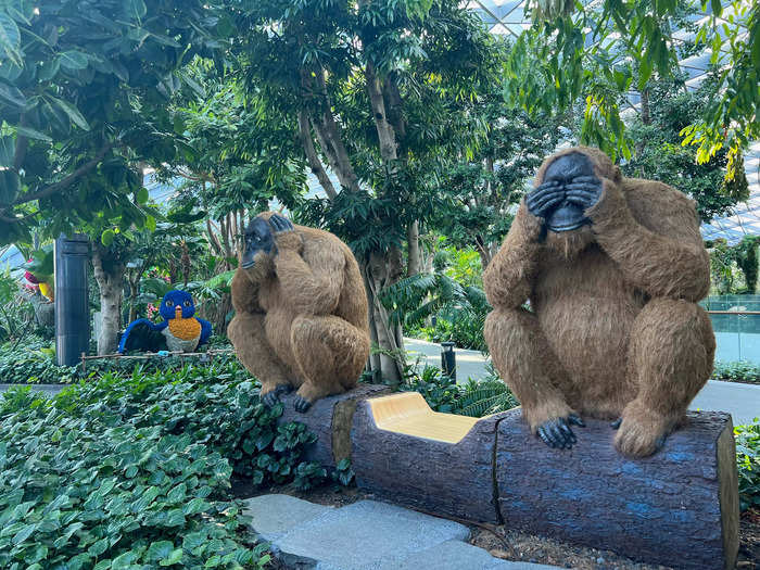 …and a topiary walk through the Canopy Park. According to Toh, all of the animals are made out of coconut hairs.