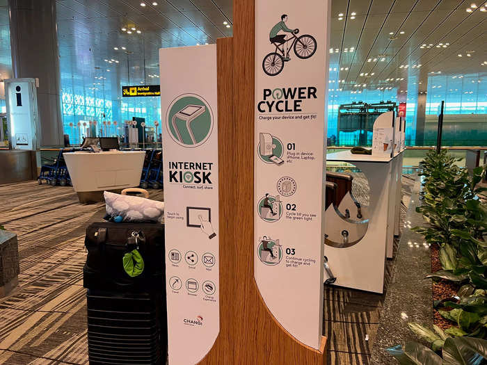…and the power bike, which can charge smartphones while peddling.