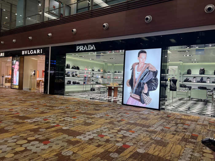 …and Prada. Other designer stores like Swarovski, Tiffany & Co, and Dior can also be explored, and there are several of each within the three main terminals.