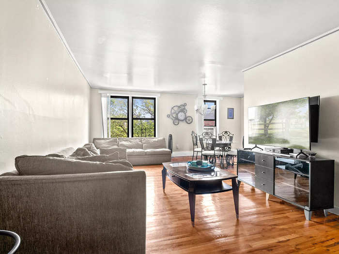 In the New York City borough of Brooklyn, a one-bedroom, one-bathroom apartment is on the market for $200,000.