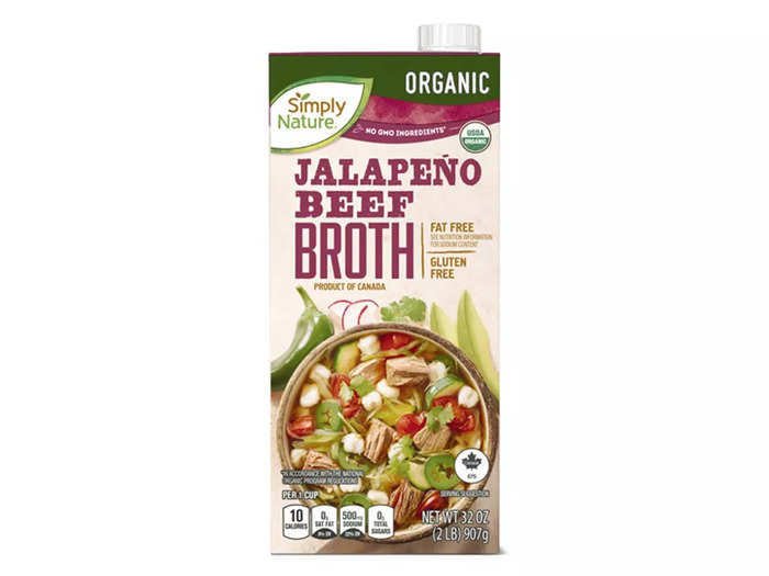 Add more flavor to soups and stews with Simply Nature organic poblano-chicken or jalapeño-beef broths.