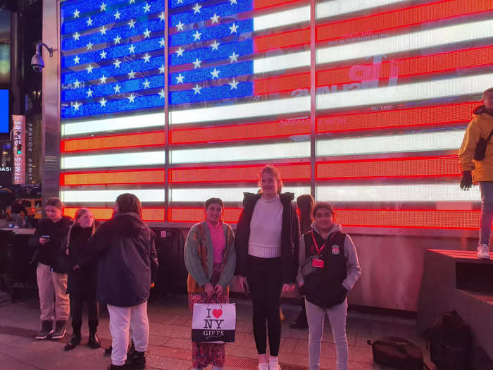 They even visited Times Square.