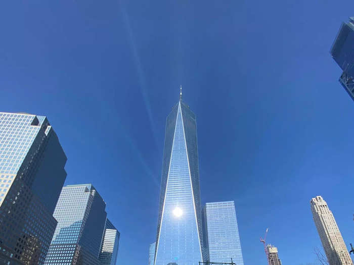 The students got to ride on a tour bus and see the sights of the Big Apple, including the World Trade Center.