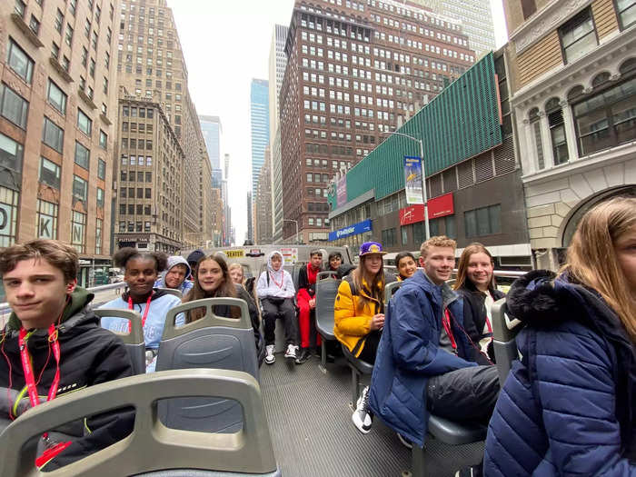 The group had to extend their trip by 5 days while they waited for their new travel documents, but that gave them time to tour New York City.