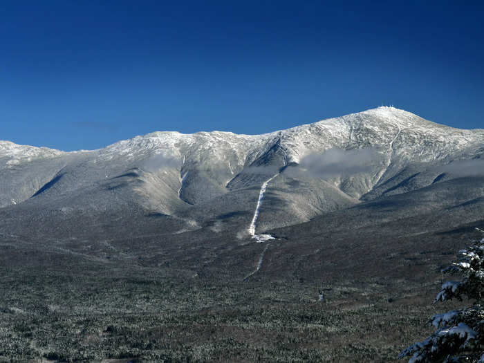 The train goes up Mount Washington, which at 6,288 feet is the highest peak in the northeastern United States. It