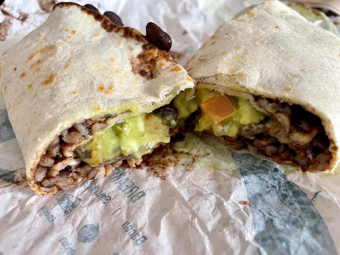 The Fiesta Veggie Burrito is one of Taco Bell