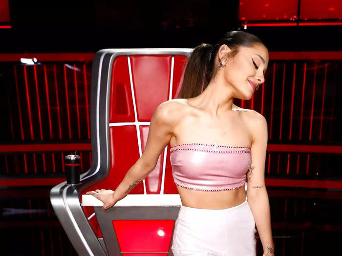 For one season, Ariana Grande was a judge on "The Voice."