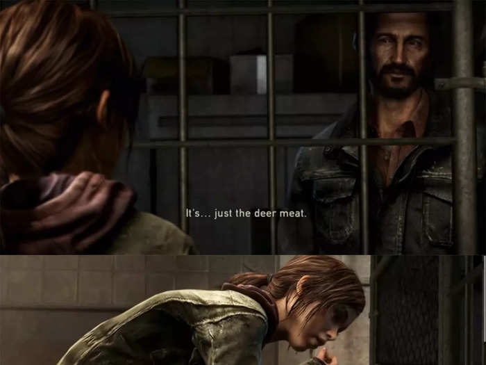 Ellie trusts the video-game version of David slightly more than the show