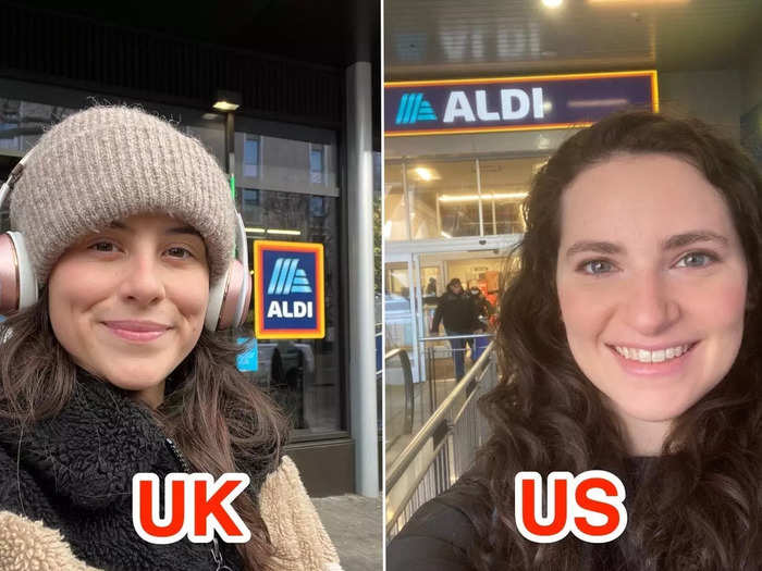 We visited Aldi grocery stores in the US and the UK to see how they compare.