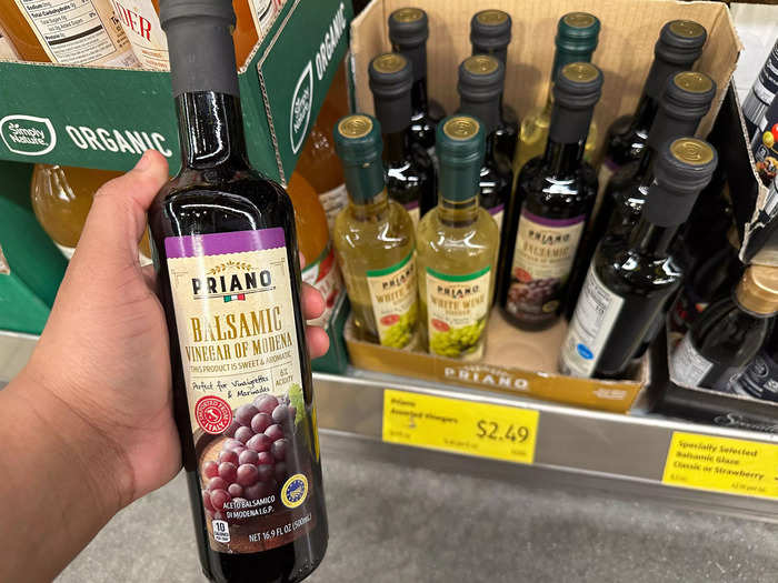 Priano balsamic vinegar adds a nice acidity to salad, pizza, and meat.