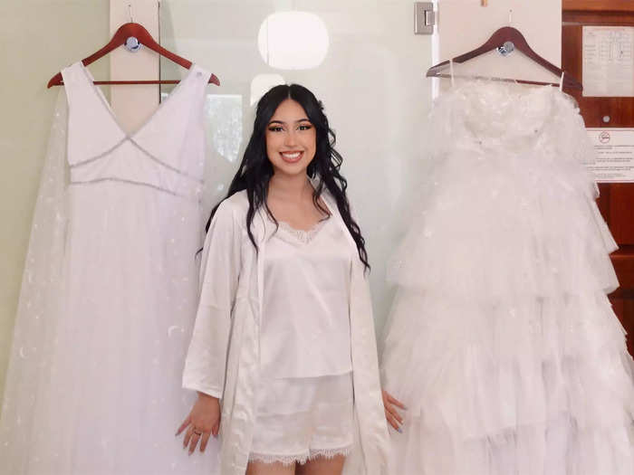 As the wedding plans came together, Alondra started to wonder if she could make her own wedding gowns.