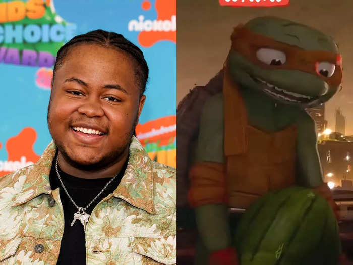 Shamon Brown Jr. rounds out the turtle group, playing Michaelangelo.