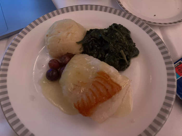 …and halibut. There were other meat dishes available, as well as vegetarian and vegan options.