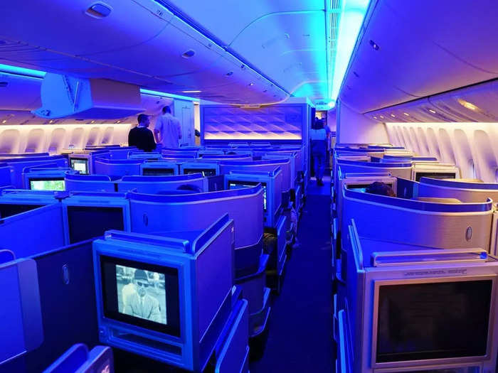 …and was still competitive with carriers like Delta Air Lines and United Airlines, which have business class seats with 18-inch and 16-inch TVs, respectively.