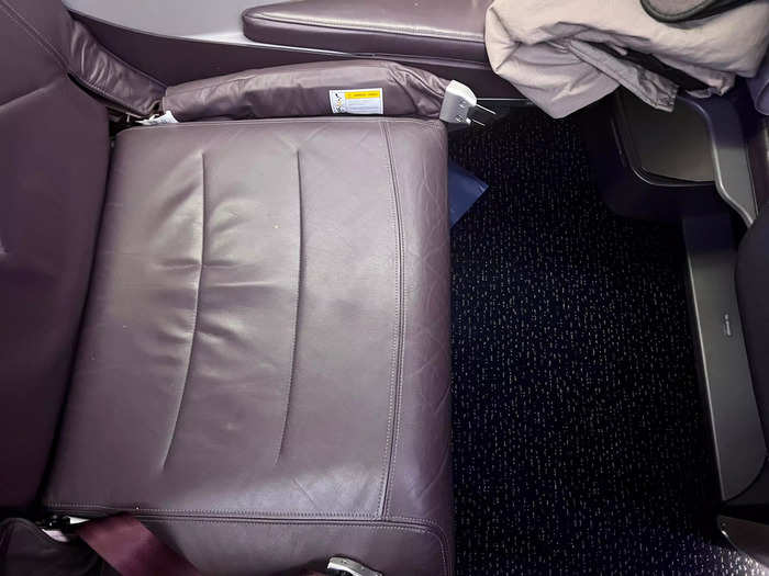 1. The lie-flat seat was so big, I could sit crisscrossed or lay on my stomach.