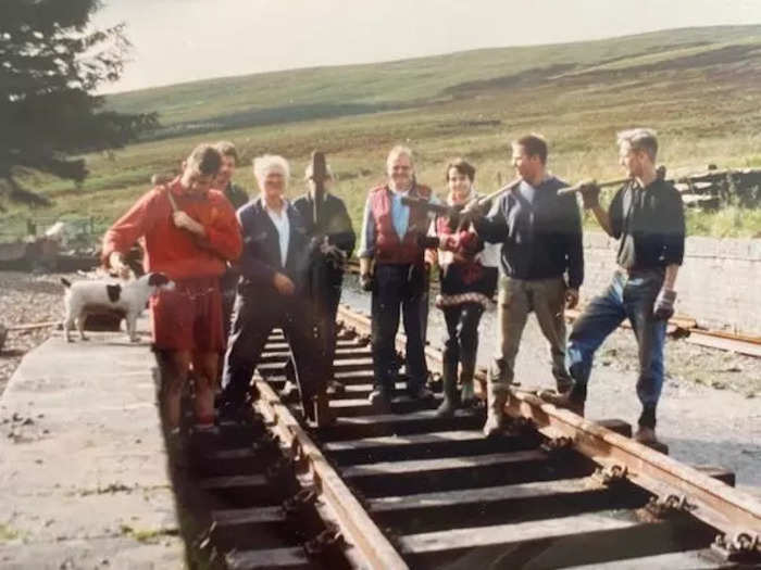 A couple of years after purchasing the property, the owners installed train tracks.