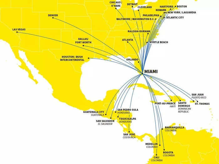 While Spirit is bigger, both airlines have extensive route maps stretching across the US, Mexico, and the Caribbean. Spirit also flies to Central and South America.