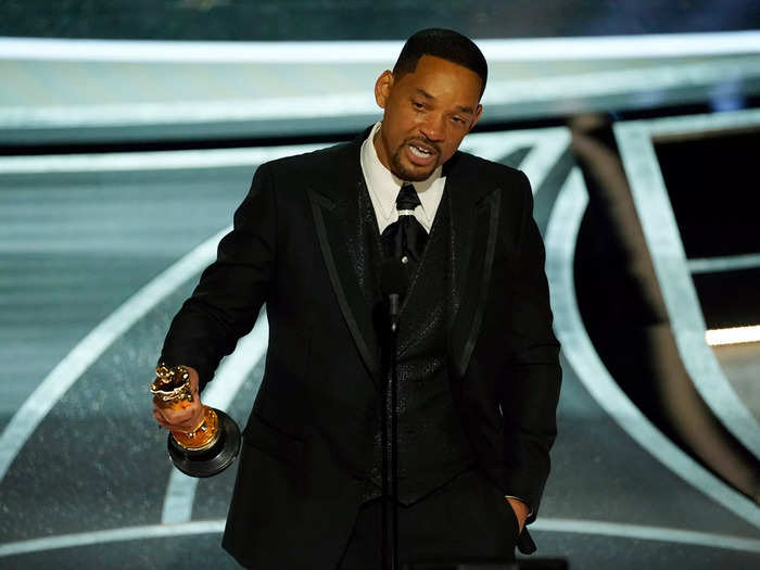 Will Smith said "I look like a crazy father" in his acceptance speech at the 2022 ceremony, minutes after slapping comedian Chris Rock.