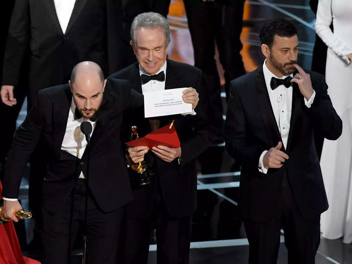 When "La La Land" was mistakenly named best picture in 2017, a few producers took to the stage and read out their acceptance speeches.