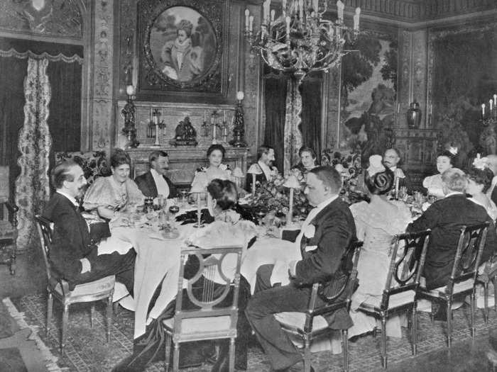 Usually though, dining happened in proper seats, without animals, at fancy restaurants like Delmonico