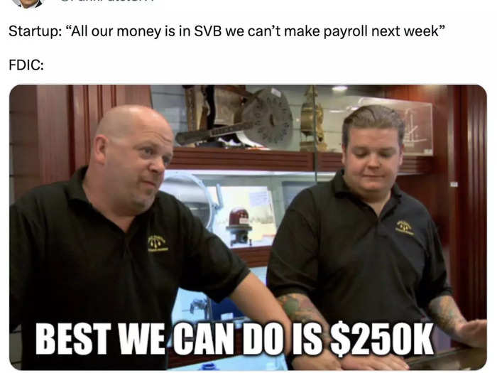 Meme following SVB implosion