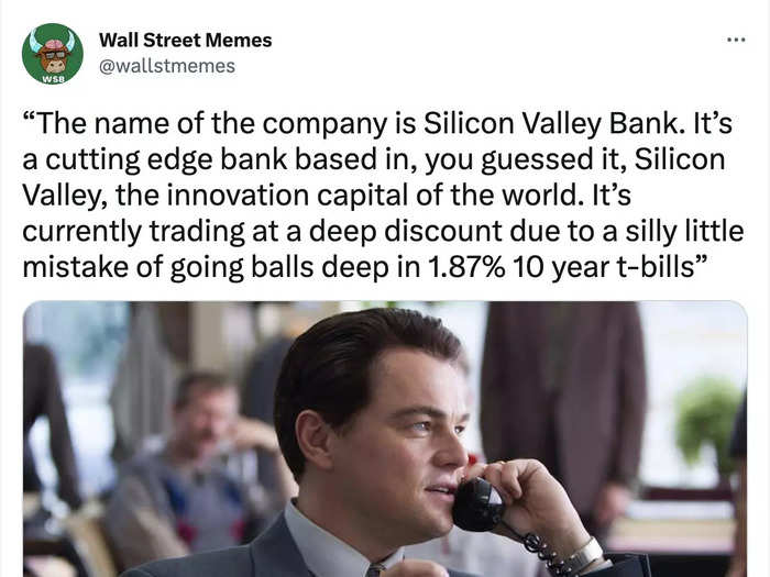 Meme following Silicon Valley Bank