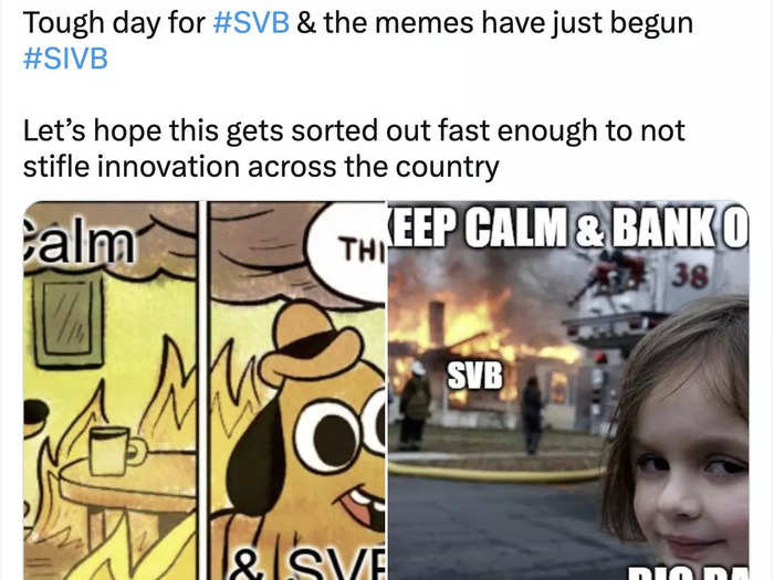 Meme following Silicon Valley Bank