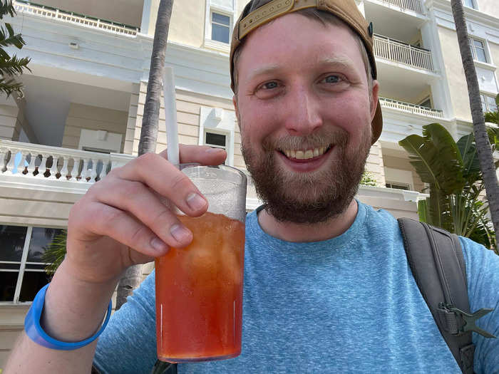 I tried some tropical drinks that I wouldn