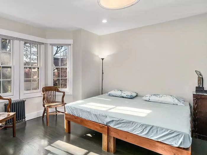 The $2.1 million house has four bedrooms, including this one.