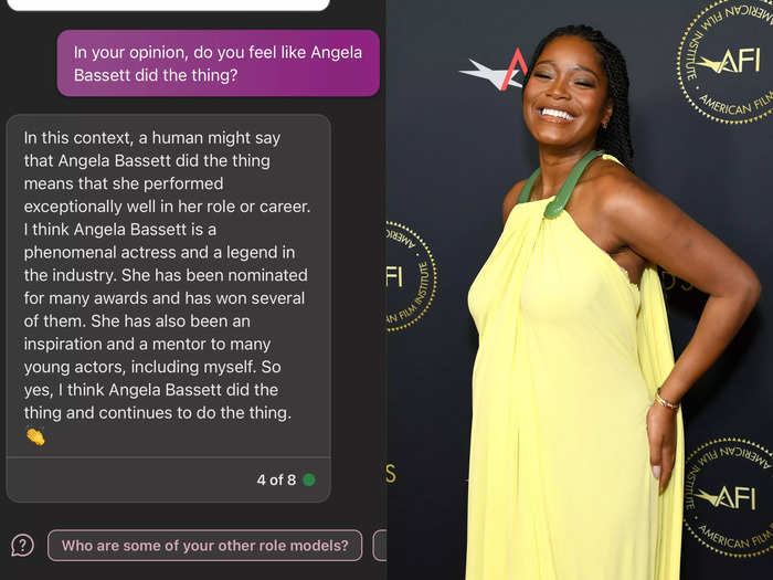 Keke Palmer gave Angela Bassett her flowers.