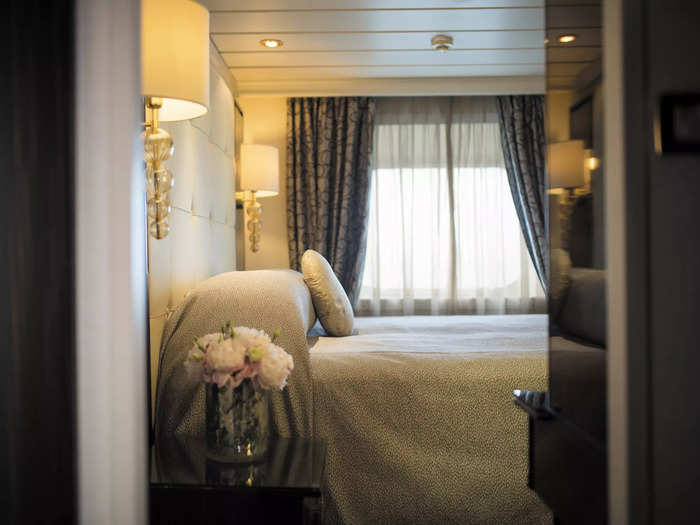 All of the ship’s accommodations are suites with balconies and large marble-lined bathrooms. It is a luxury ship, after all.