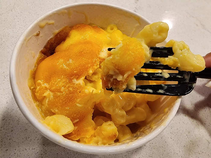 The Chick-fil-A mac and cheese looked delicious.