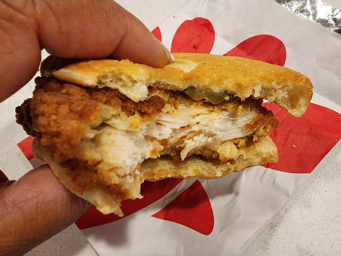 The Chick-fil-A sandwich let me down this time.