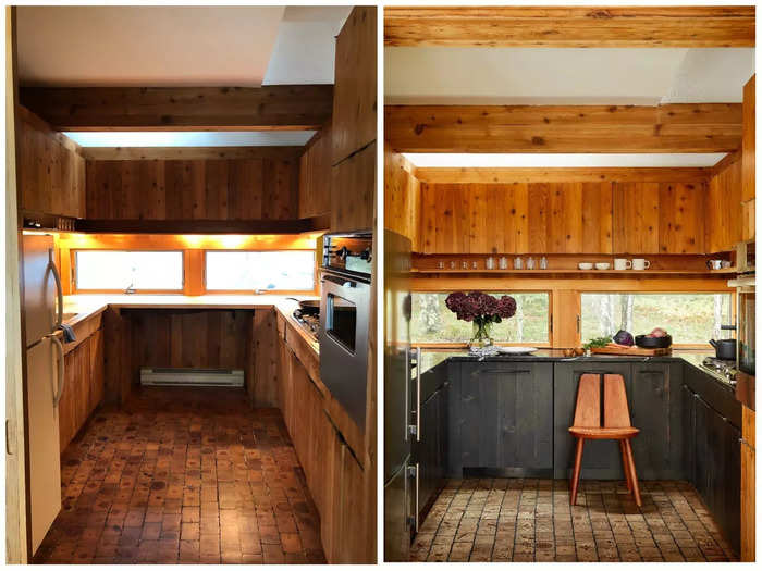 The open-plan kitchen was very important for the clients as they love cooking. Major said she kept the main top half the same and modified the bottom half.