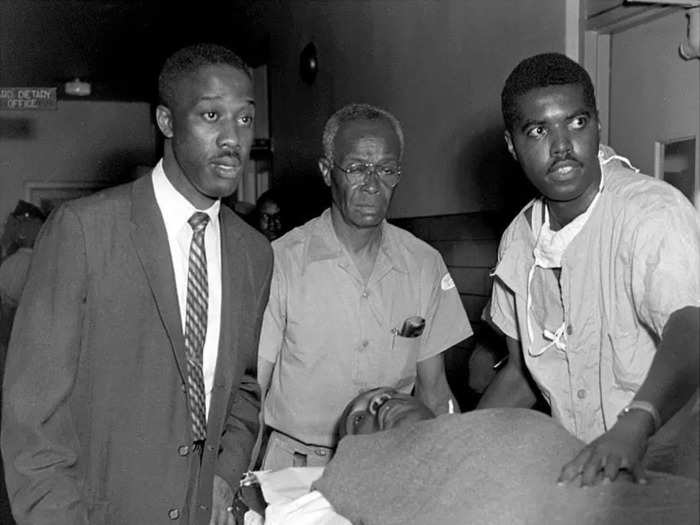 Dr. King was rushed to the nearby Harlem Hospital where medical professionals performed emergency surgery for two hours.