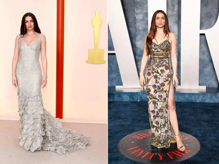 Ana de Armas looked great throughout Oscars night, but her second dress was more memorable.