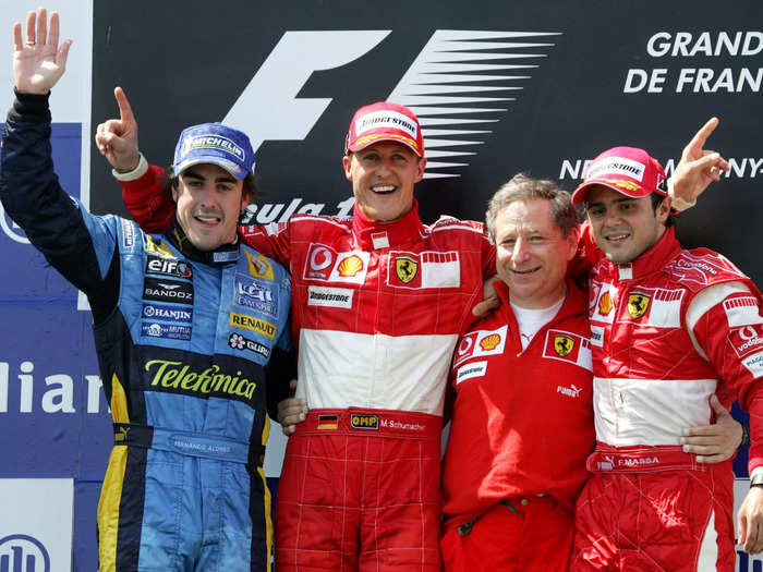 Schumacher won five straight driver