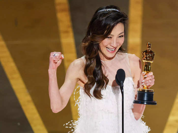 Michelle Yeoh made history at the Oscars on Sunday, winning the award for Best Actress for her performance in "Everything Everywhere All At Once."