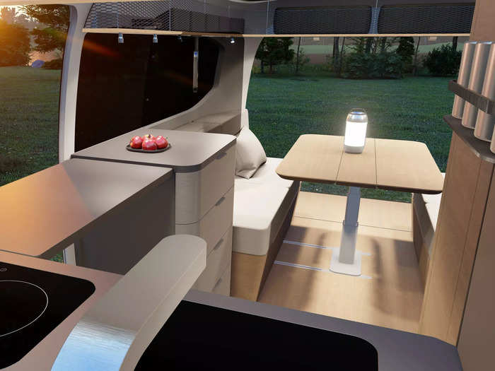 Airstream collaborated with design agency Studio F. A. Porsche — a subsidiary of the famed German automaker — to create this aptly named Airstream Studio F.A. Porsche Concept Travel Trailer.