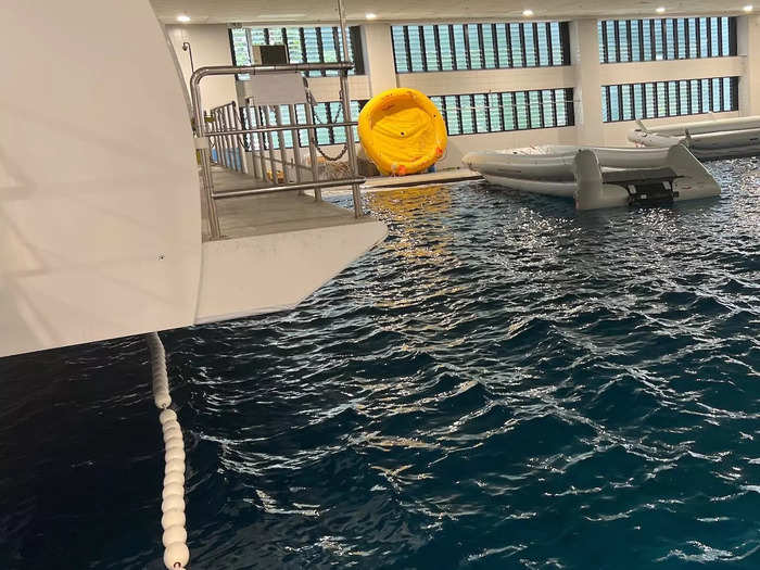 Kwah said some people are scared to jump at first, but nearly everyone completes the exercise, saying "resilience and tenacity" are the attributes of a good cabin crew. Failure to successfully finish the swim could disqualify the trainee.