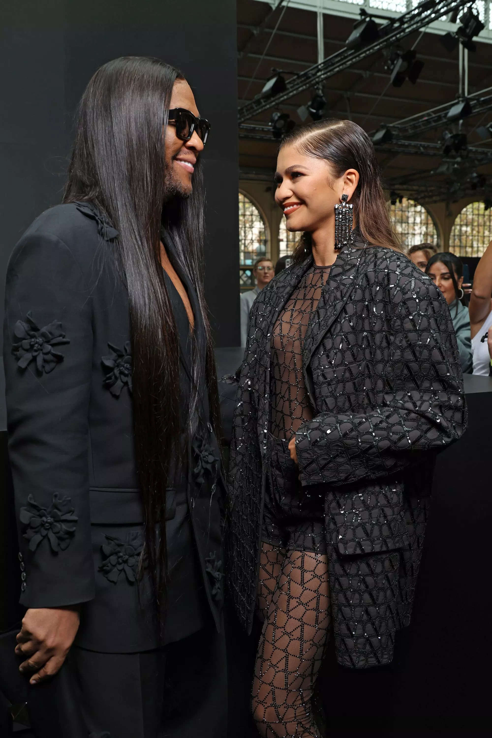 Law Roach and Zendaya attend the Valentino Womenswear Spring/Summer 2023 in Paris in October 2022.