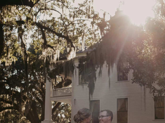 Her new husband ended up loving the gown Baus ended up choosing too.