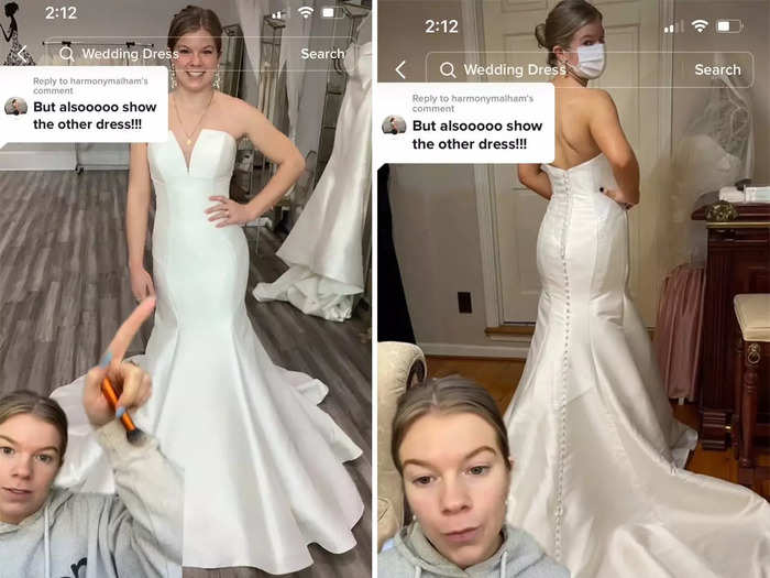 Baus bought what she believed would be her wedding dress from a boutique in Charlotte.