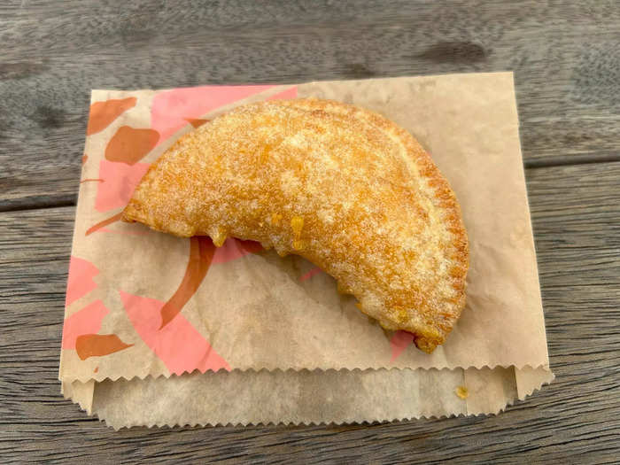 The Cheesy Chicken Crispanada looked similar to an empanada but had an unexpected twist.