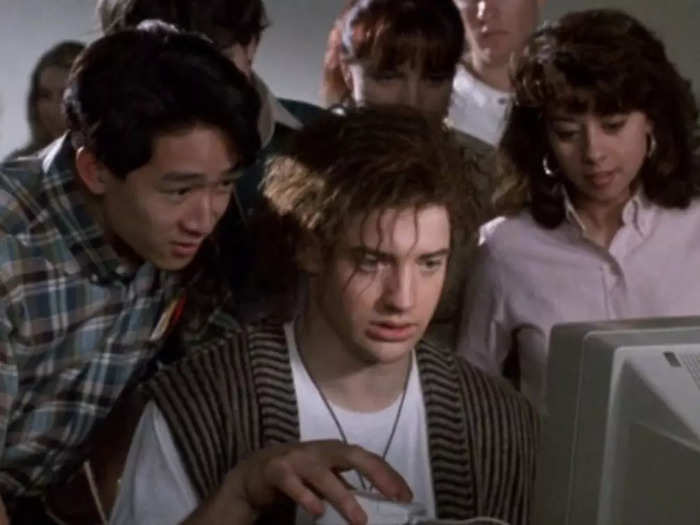 The 1992 teen comedy "Encino Man" starred Brandon Fraser and featured a young Quan.