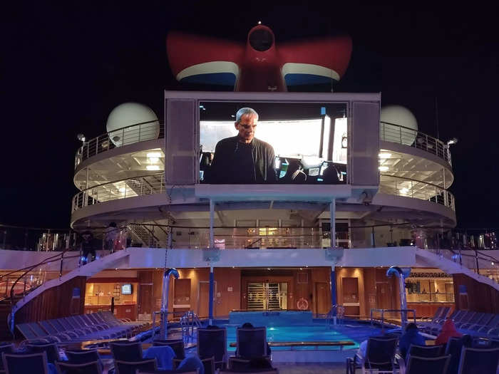 I think Carnival Radiance is one of the best ships to watch a poolside movie on the big screen.