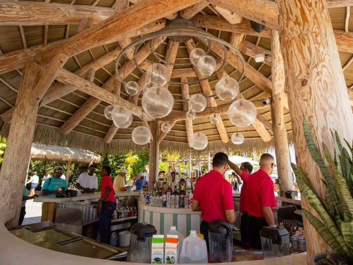 Here, paying guests have access to the beach club